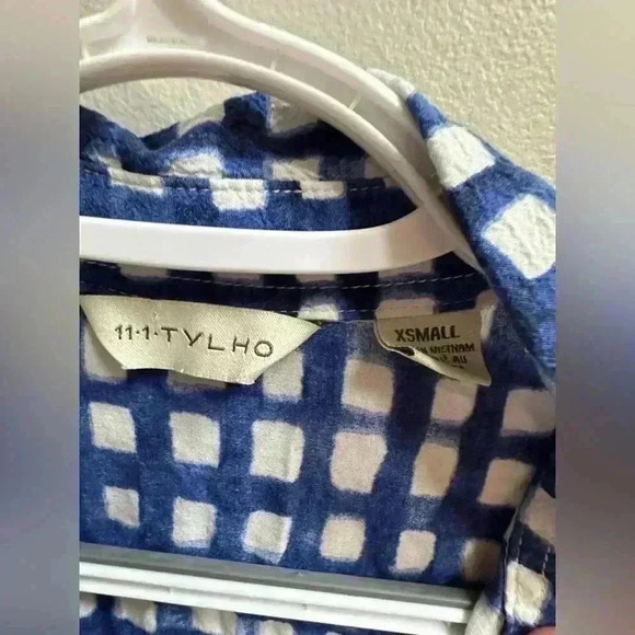 Like new Anthropologie 11.1 Tylho Adanne Checkered Plaid Button Down Shirt Tunic - Picture 5 of 9